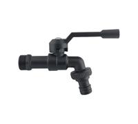 Rubinetto for tubo da giardino in ottone nero, rubinetti antigelo for esterni con doppia uscita for lavatrice da 1/2 pollice(DN15 Single effluen)