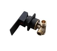 Rubinetto for vasca a LED, rubinetto for in ottone massiccio nero opaco, cascata(Only Handle)