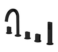 Rubinetto for vasca da bagno in cinque pezzi for lavabo, miscelatore for acqua calda e fredda for, set di rubinetti for doccia for tipo split in rame, galvanica,A(C)