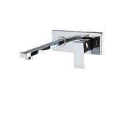 Rubinetto for vasca Rubinetto for acqua calda e fredda a cascata con montaggio a parete, rubinetti miscelatori for lavabo da bagno cromati neri(Chrome)