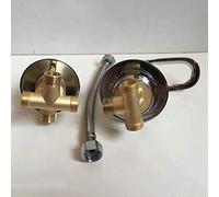 Rubinetto G1/2 Montaggio a parete Uscita acqua 2/3/4/5 Rubinetto per doccia in ottone Deviatore Vite/Intubazione Cabina doccia divisa Valvola miscelatrice per doccia, cartuccia in ceramica, 2 supporti