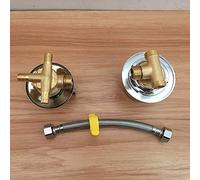 Rubinetto G1/2 Montaggio a parete Uscita acqua 2/3/4/5 Rubinetto per doccia in ottone Deviatore Vite/Intubazione Cabina doccia divisa Valvola miscelatrice per doccia, cartuccia in ceramica, 2 supporti