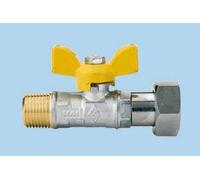 Rubinetto gas dritto M con farfalla e con GIRELLO