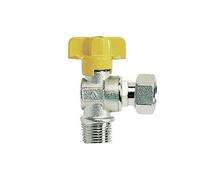 RUBINETTO GAS SQUADRA M CON BOCCHETTONE 3/4 x 3/4 Linea Pesante