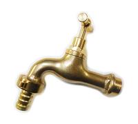 Rubinetto giardino 1/2 - 20mm ottone giallo con portagomma