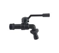Rubinetto Giardino Rubinetto Da Giardino For Esterni In Ottone Nero, For Tubo For Con Doppia Uscita For Lavatrice, Esterno 3/4 Di Pollice(DN15 Single outlet)