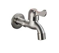 Rubinetto Giardino Rubinetto Da Giardino In Acciaio Inossidabile Spazzolato, A Parete, For Esterno, For Lavabo, Con Allungabile(135m B)