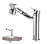 Rubinetto girevole a 360°, rubinetto da bagno, rubinetto multiangolo, pulsante di risparmio 'acqua regolabile con filtro a flusso duale, lavabo inelencabile. Per il bagno