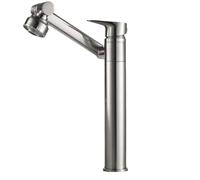 Rubinetto girevole per lavabo monoforo con miscelatore acqua calda e fredda per installazione universale del lavandino