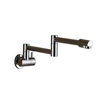 Rubinetto Girevole, Rubinetto riempitivo for pentole in ottone dorato da cucina monoforo singolo freddo Ruota beccuccio pieghevole for lavello cromato a parete(Chrome C)