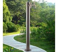 Rubinetto in acciaio inossidabile 304 per esterni, antigelo, colonna d'acqua verticale da 94 cm, con doppia uscita per giardino/terrazza, rubinetto da giardino durevole per tutte le stagioni