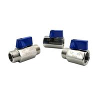 Rubinetto in acciaio inox Mini valvola a sfera 1/8 1/4 3/8 1/2 3/4 1" filettatura SS304 ferramenta per birra (1/8", maschio a femmina)