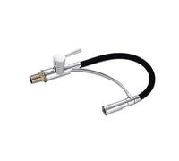 Rubinetto in bronzo argentato Estraibile con beccuccio for getto Lavello Miscelatore caldo e freddo Gru for bagno Rubinetti cromati rotazione a 360 ° montati sul ponte