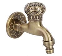 Rubinetto in Ottone Anticato Acqua Fredda G1/2 Vintage Lavatrice Rubinetto con Singola Maniglia per Lavabo Giardino Bagno Esterno Casa Cucina