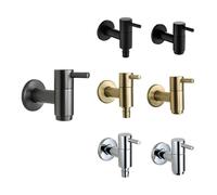 Rubinetto in ottone nero, esteso, for esterni, da giardino, da parete, for bagno, angolo lavatrice(Chrome A)