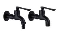 Rubinetto in ottone nero for esterni, da giardino, for lavatrice, lavanderia, pulizia, WC, mocio WB8511(Model 4)