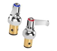 Rubinetto in ottone per montaggio stelo Caldo Freddo Coppia Ottone a prova | Design a prova di perdite, blocca gli sprechi d'acqua, adatto per modelli T & S, coppia calda e fredda, costruzione in ottone