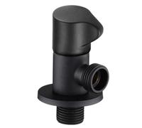 Rubinetto in ottone Valvola di scarico a parete Maschio G1/2" Rubinetti neri Doccia in ottone Valvola angolare Vasca da bagno acqua a due vie AG888(C)