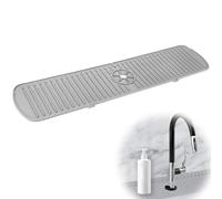 Rubinetto in silicone, paraspruzzo, 61x14,5 cm, per lavello da cucina, grande raccoglitore antigoccia, tappetino per piano di lavoro