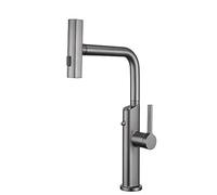 Rubinetto kiten con spruzzatore a tiro verso il basso, rubinetti del lavandino in ottone a manico con 3 funzionalità di spruzzatore tiro fuori dalla mazzo a foro a foro toccata Beauty Comes