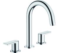 Rubinetto lavabo a 3 fori Hansgrohe Vernis Shape con set di scarico tiranti,
