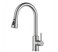 Rubinetto Lavabo con Doccetta Estraibile 65 cm | Miscelatore Flessibile in Acciaio Inox con 2 Getti e Kit di Fissaggio Incluso
