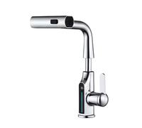 Rubinetto Lavabo Estensibile Display, Temperatura a LED e Modalità Cascata