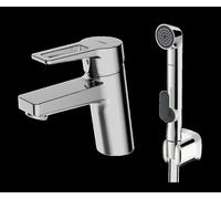 Rubinetto lavabo HANSA HANSATWIST, con doccetta funzionale, leva a staffa, senza