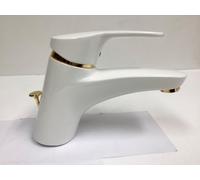 Rubinetto Lavabo Hansa Mix Bianco/Oro 24 Karat, Miscelatore 1 Leva, 01092283
