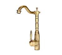 Rubinetto lavabo retr¨° con beccuccio girevole 360¡ã per miscelatore acqua calda fredda in ottone con 2 tubi adatto uso interno esterno