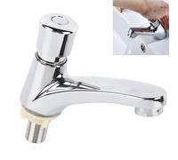 Rubinetto Lavabo Time Delay Lega di Zinco Cromato Tipo a Spinta Meccanismo Spegn