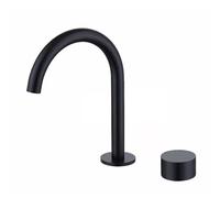 Rubinetto Lavandino Bagno Alto Nero 2 Fori Miscelatore Bagno Collo di Cigno Rubinetto Monocomando Lavello