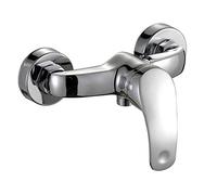 Rubinetto lavandino bagno, Miscelatore for doccia da bagno in ottone, leva singola, manuale, for montaggio a parete, acqua calda fredda, 1/2 pollice
