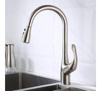 Rubinetto lavandino la Fattoria Commerciale, rubinetti Neri, Manico d'Argento tiro Fuori Cucina a Foro Singolo Mixer per Acqua di Grado Girevole
