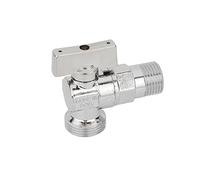 Bugatti Rubinetto Lavatrice A Sfera Cromo Lucido Con Rosetta 1/2" x 3/4" Articolo 883