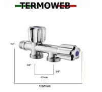 RUBINETTO LAVATRICE E LAVASTOVIGLIE A VITONE DOPPIO USO 1/2" X 3/4"