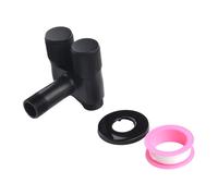 Rubinetto lavatrice robusto G12 doppio controllo valvola triangolare grigio