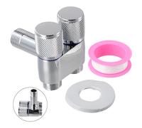 Rubinetto lavatrice robusto G12 doppio controllo valvola triangolare grigio