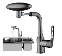 Rubinetto Lavello Bagno | Rubinetto Monocomando Per Lavabo Con Bocchetta Rotante,Design del Beccuccio Antigoccia con Rotazione 360° e 4 Modalità per Lavanderia, Camper, Bagno, Doccia