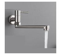 Rubinetto Lavello Cucina, 304 Acciaio inossidabile nel muro Singolo Disegno a freddo Lentinato Bocca Bagno Balcone Rotativa lavabo lavabo rubinetto cucina