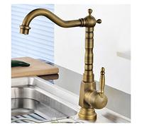 Rubinetto Lavello Cucina, Antique Kitchen Faucet 360 Miscelatore lavello girevole Miscelatore Moda Fashion Gold Lavello Rubinetto Rame Caldo e Coldina(Style 3)