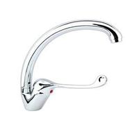 RUBINETTO LAVELLO CUCINA CANNA ALTA ANTICO MISCELATORE LAVANDINO CROMATO 8065