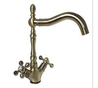 RUBINETTO LAVELLO CUCINA CANNA ALTA ANTICO MISCELATORE LAVANDINO OTTONE JH-1694