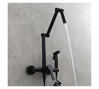 Rubinetto Lavello Cucina, Forgabile rubinetto da cucina in ottone Blass Kitchen Kitchen Lavello Miscelatore Mish Hot & Cold Montato con Pistola a spruzzo Miscelatore for lavello rotante(Style 2 Black)