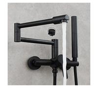 Rubinetto Lavello Cucina, Forgabile rubinetto da cucina in ottone Blass Kitchen Kitchen Lavello Miscelatore Mish Hot & Cold Montato con Pistola a spruzzo Miscelatore for lavello rotante(Style 4 black)