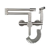 Rubinetto Lavello Cucina Pieghevole Rubinetto da cucina con doppio snodo, miscelatore pieghevole retrattile, montaggio a parete, braccio girevole(1 Mode)