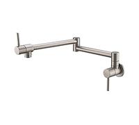 Rubinetto Lavello Cucina, POT Fielding Tap Montaggio a parete Pieghevole Cucina Cucina Singolo Freddo Freddo Singolo Lavello Rubinetto Ruota Pieghevole Bustina in oro cromato in oro cromato(Nickel)