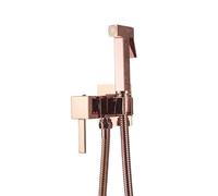 Rubinetto Lavello Cucina, Rubinetto for bidet for doccia in ottone, Miscelatore for lavatrice for acqua calda fredda Gru Doccia quadrata Spruzzatore Rubinetti for WC(Rose Gold)