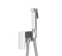 Rubinetto Lavello Cucina, Rubinetto for bidet for doccia in ottone, Miscelatore for lavatrice for acqua calda fredda Gru Doccia quadrata Spruzzatore Rubinetti for WC(Chrome Polish)