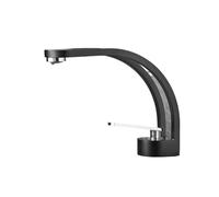 Rubinetto Lavello Cucina, Rubinetto for lavabo creativo tutto in rame, WC del bagno sotto il rubinetto for lavabo, rubinetto for acqua calda e fredda cromato bianco(Black Sliver)